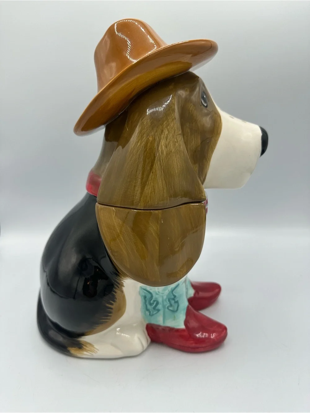 The Pioneer Woman Charlie Boots Dog Cookie Jar, Ceramic 25 oz, Lid Farmhouse